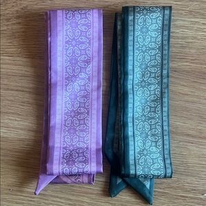 ⭐️Elegant Purple and Green Hair/Bag scarf tie
